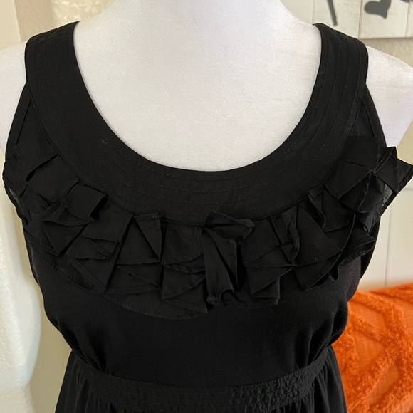 Ann Taylor Loft Black Dress with Ruffles - Picture 3 of 6